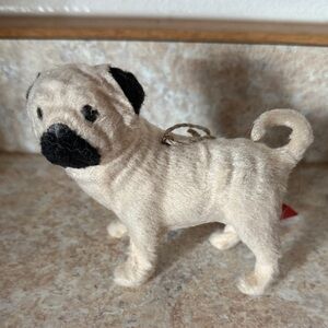 Adorable Cream and Black Pug Plush